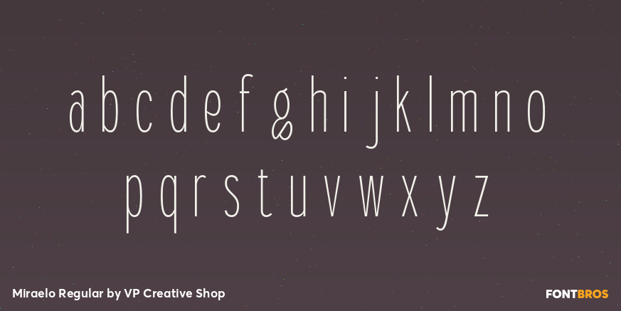 Miraelo Regular Font Poster #3