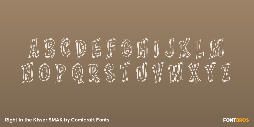 Right in the Kisser SMAK Font Poster #3