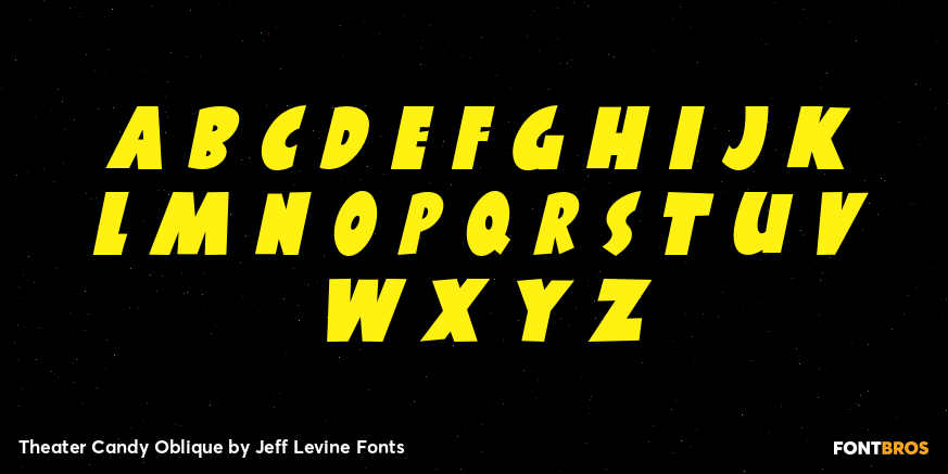 Theater Candy Oblique Font Poster #3