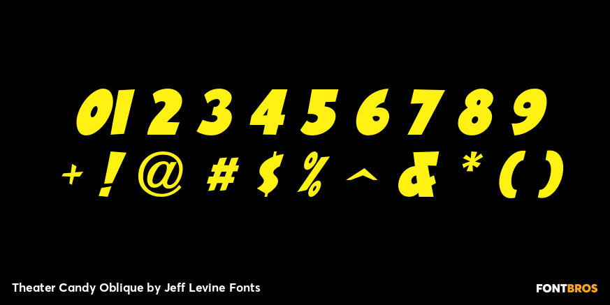 Theater Candy Oblique Font Poster #4