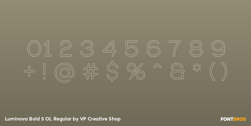 Luminova Bold S OL Regular Font Poster #1