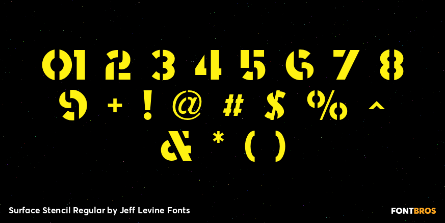 Surface Stencil Regular Font Poster #1