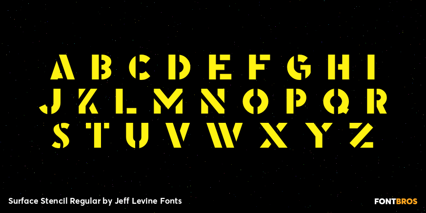Surface Stencil Regular Font Poster #1