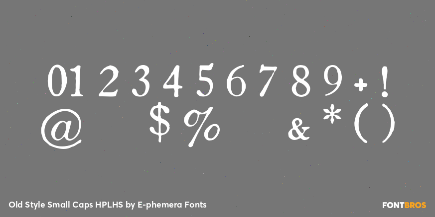 Old Style Small Caps HPLHS Font Poster #4