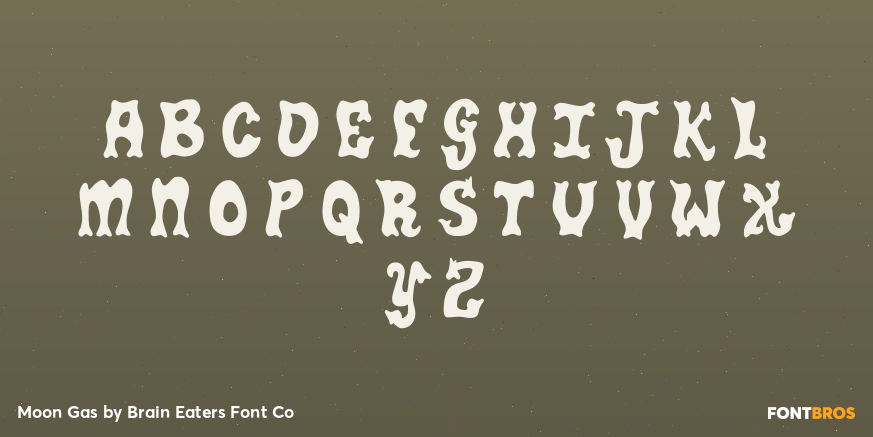 Moon Gas Font Poster #2