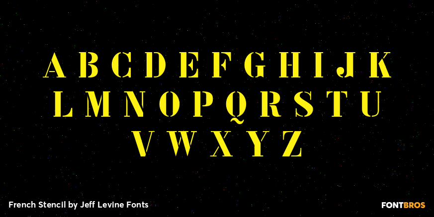 French Stencil Font Poster #3