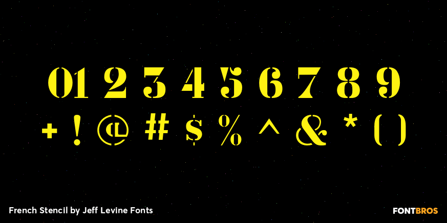 French Stencil Font Poster #4