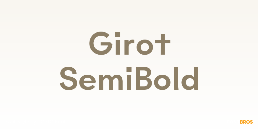 Girot SemiBold Poster