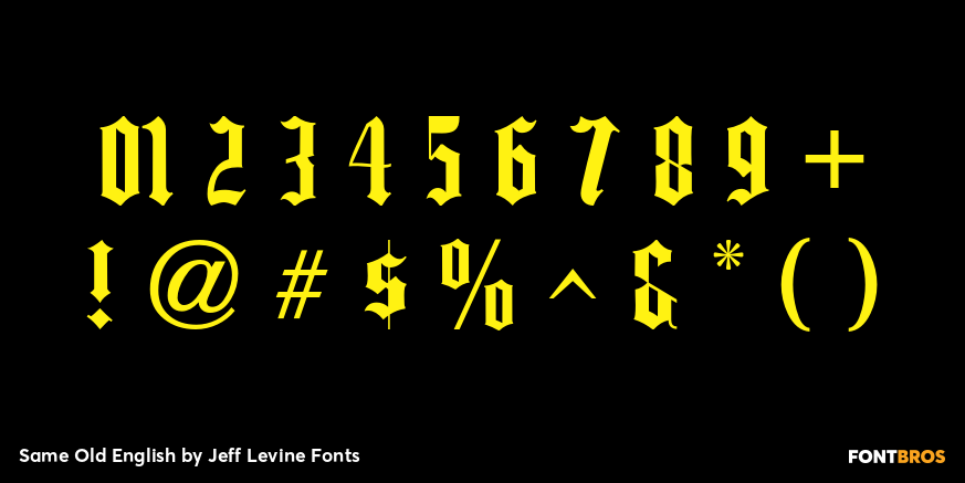 Same Old English Font Poster #4