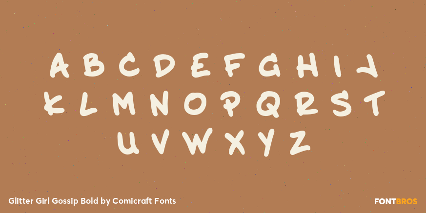 Glitter Girl Gossip Bold Font Poster #3