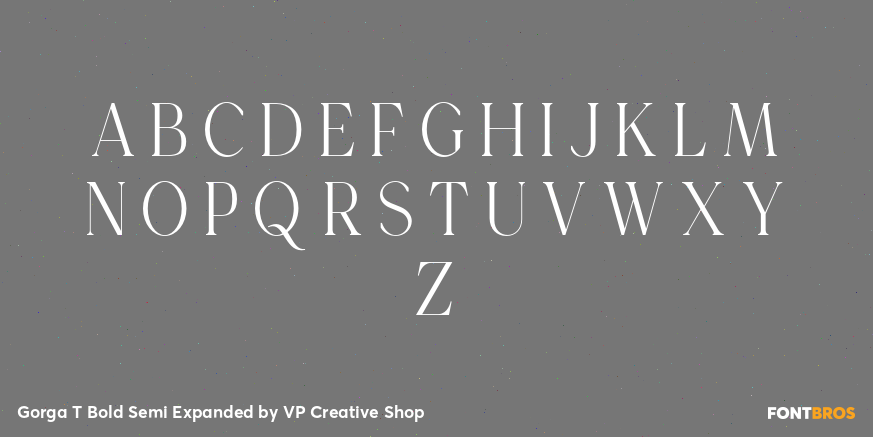 Gorga T Bold Semi Expanded Font Poster #2