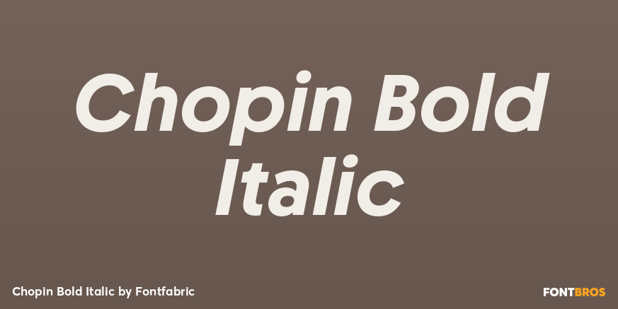 Chopin Bold Italic Font Poster #1