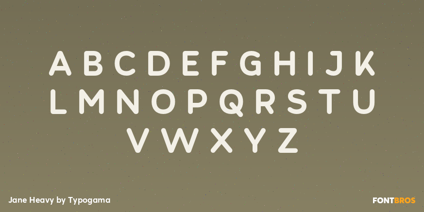 Jane Heavy Font Poster #2