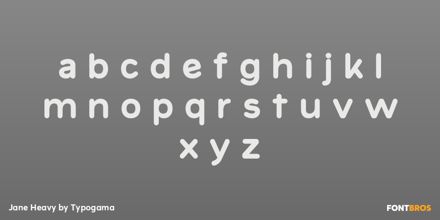 Jane Heavy Font Poster #3