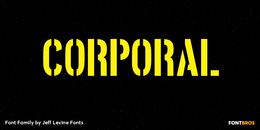 Corporal Font Poster