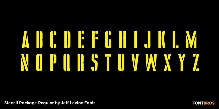 Stencil Package Regular Font Poster #3