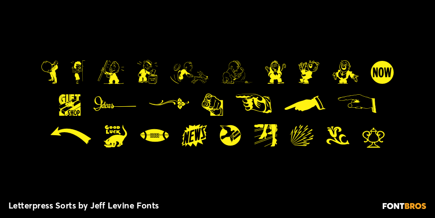 Letterpress Sorts Font Poster #3