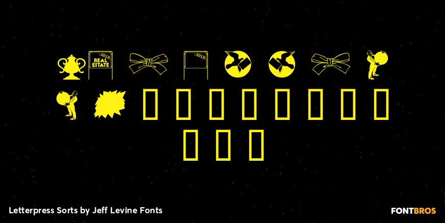 Letterpress Sorts Font Poster #4
