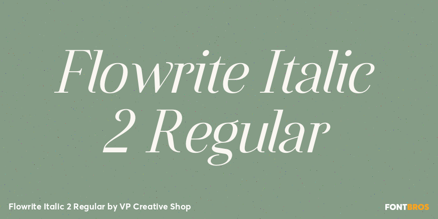 Flowrite Italic 2 Regular Font Poster #1
