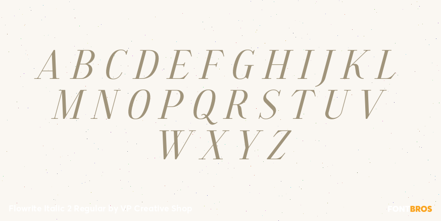 Flowrite Italic 2 Regular Font Poster #2