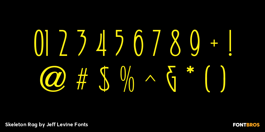 Skeleton Rag Font Poster #4