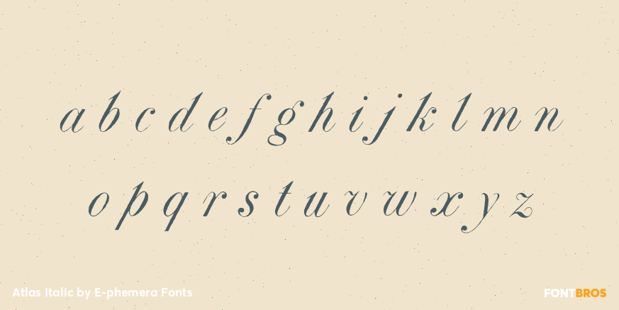 Atlas Italic Font Poster #3