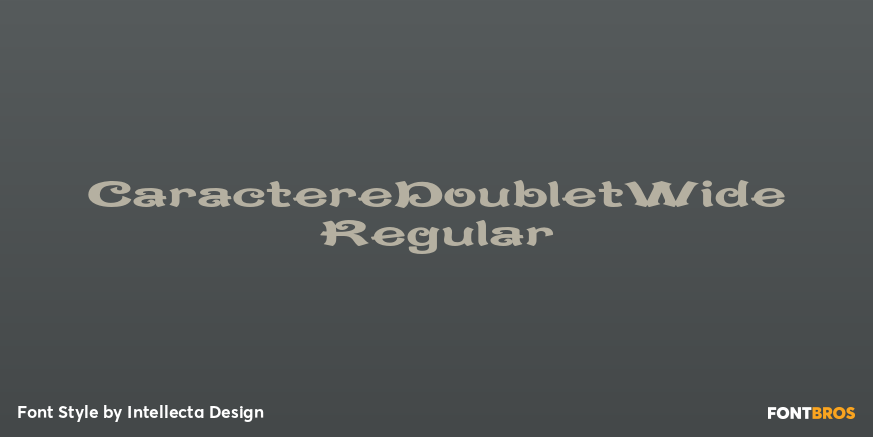 CaractereDoubletWide Regular Poster