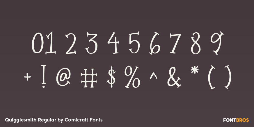 Quigglesmith Regular Font Poster #1