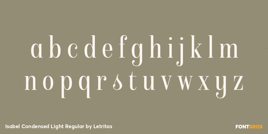 Isabel Condensed Light Regular Font Poster #3