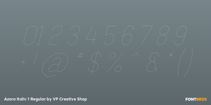 Azora Italic 1 Regular Font Poster #4