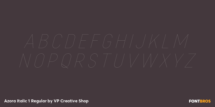 Azora Italic 1 Regular Font Poster #2