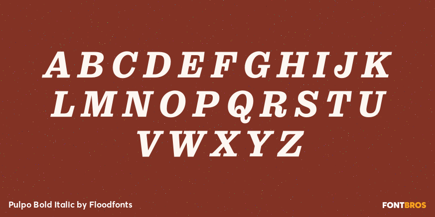 Pulpo Bold Italic Font Poster #2