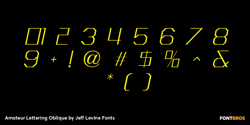 Amateur Lettering Oblique Font Poster #1