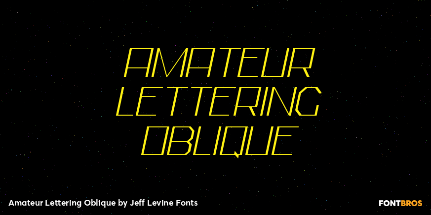 Amateur Lettering Oblique Poster