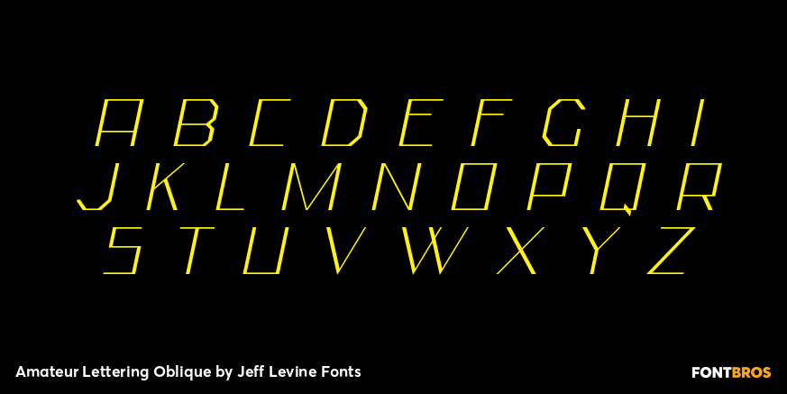 Amateur Lettering Oblique Font Poster #2