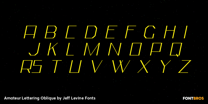 Amateur Lettering Oblique Font Poster #1