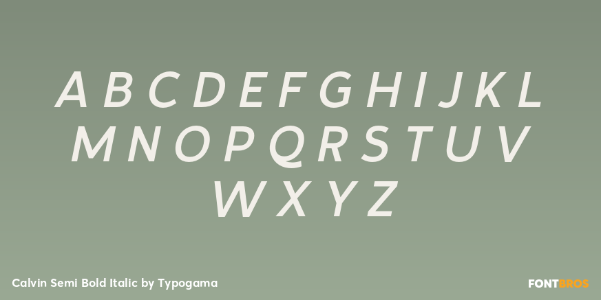Calvin Semi Bold Italic Font Poster #2