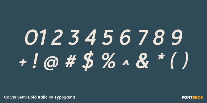 Calvin Semi Bold Italic Font Poster #4