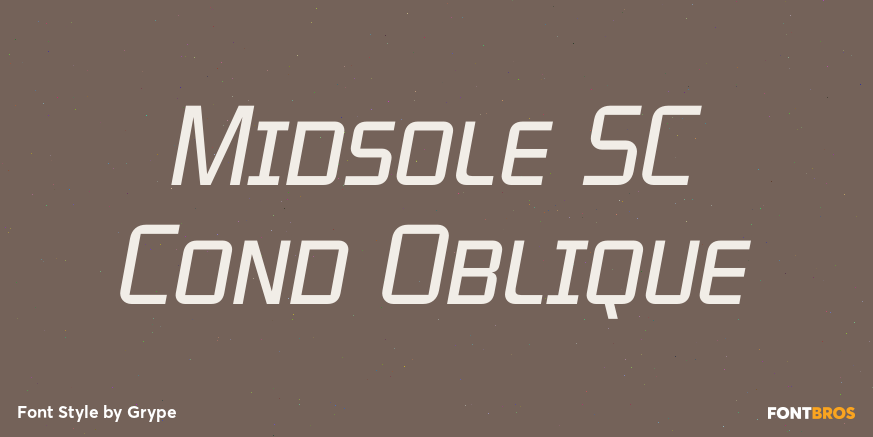 Midsole SC Cond Oblique Font Poster #1