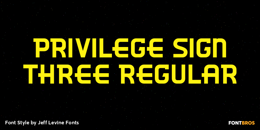 Privilege Sign Three Regular Poster