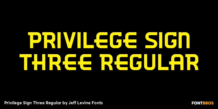 Privilege Sign Three Regular Poster