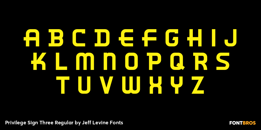 Privilege Sign Three Regular Font Poster #1