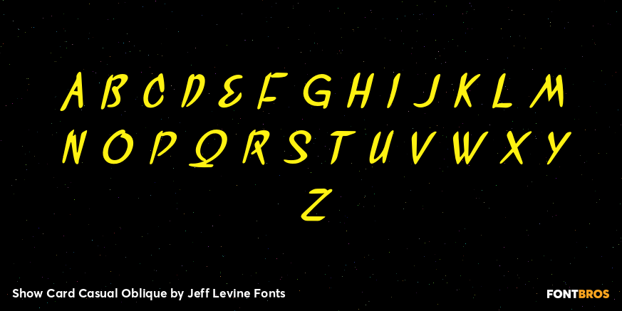 Show Card Casual Oblique Font Poster #2