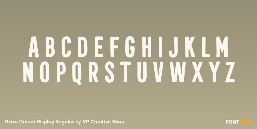 Retro Dream Display Regular Font Poster #2