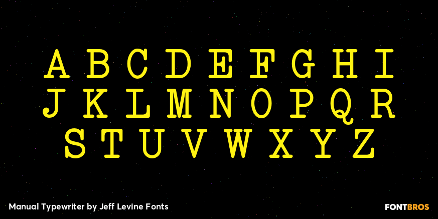 Manual Typewriter Font Poster #2