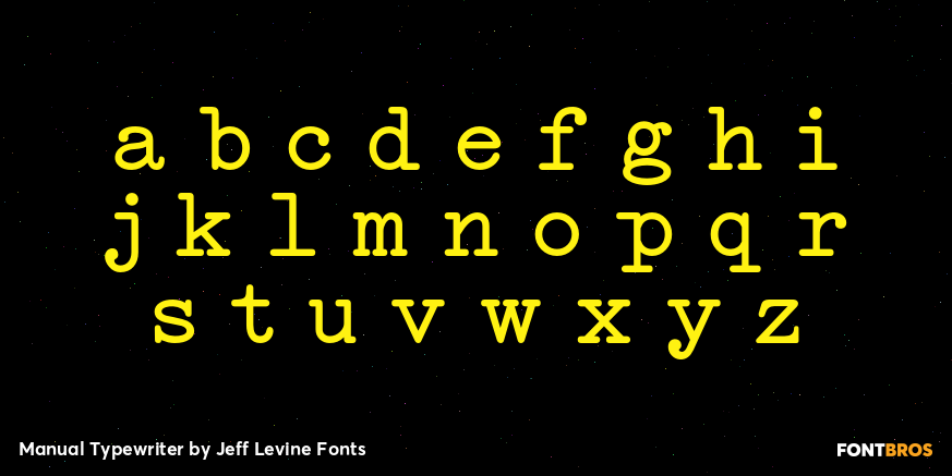 Manual Typewriter Font Poster #3