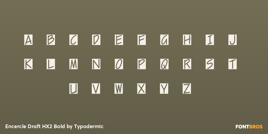 Encercle Draft HX2 Bold Font Poster #3