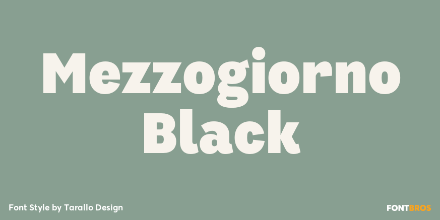 Mezzogiorno Black Font Poster #1