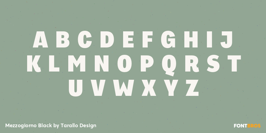 Mezzogiorno Black Font Poster #2