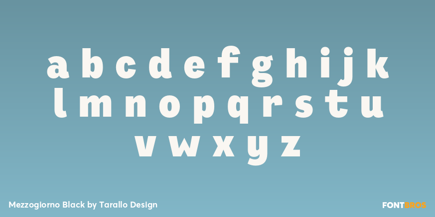 Mezzogiorno Black Font Poster #3